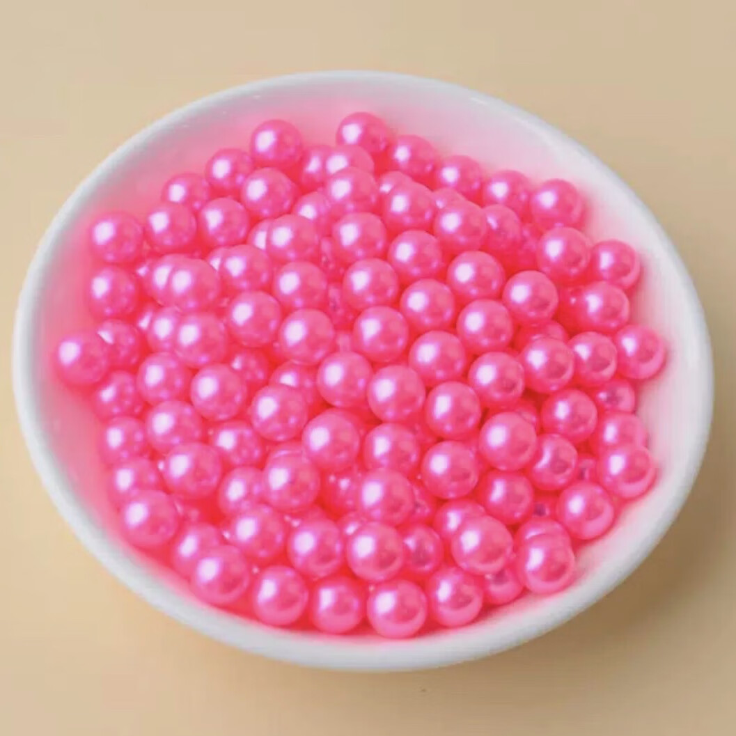 新品彩色ABS珍珠双色仿珍珠子diy衣服钉珍珠散珠婚庆手工圆珠装饰 咖啡色无孔abs珍珠10毫米一包1000颗