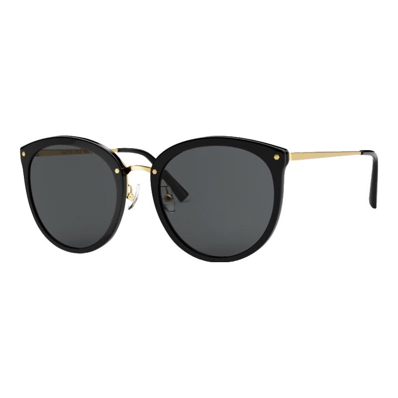 帕森偏光太陽(yáng)鏡女士輕盈復古炫彩膜潮墨鏡時(shí)尚韓系司機駕駛鏡9868 黑框黑灰片