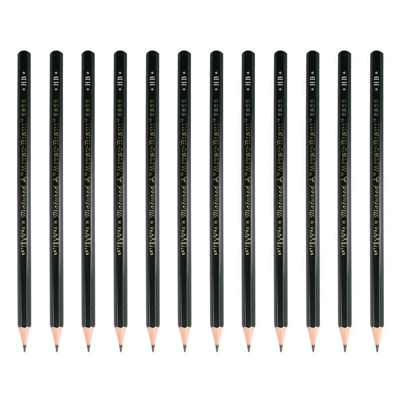 日本三菱（Uni）美术素描铅笔 学生绘图书写铅笔9800 HB 12支装