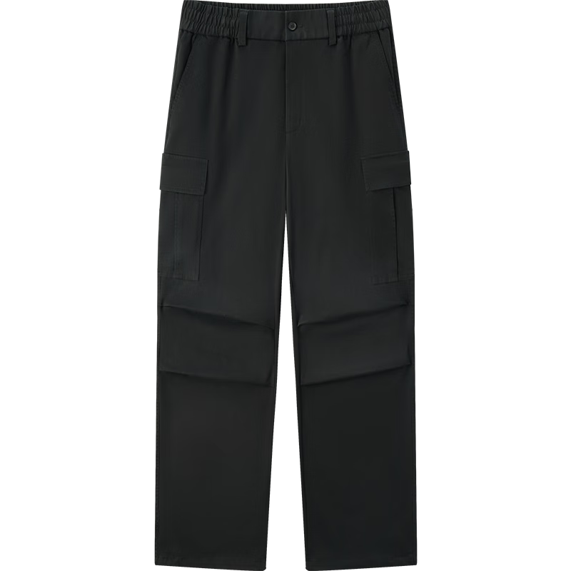 森马（Semir）休闲裤男冬季情侣宽松直筒工装裤磨毛抓绒多口袋时尚101724127202