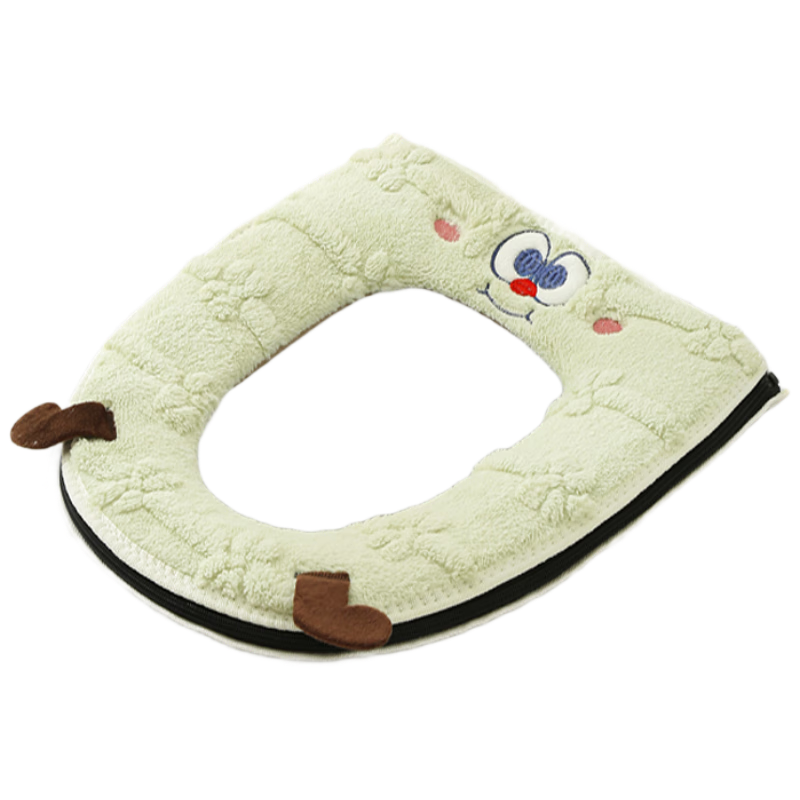 三利马桶垫秋冬季带提手加厚马桶坐垫家用毛绒保暖拉链款马桶圈垫坐垫