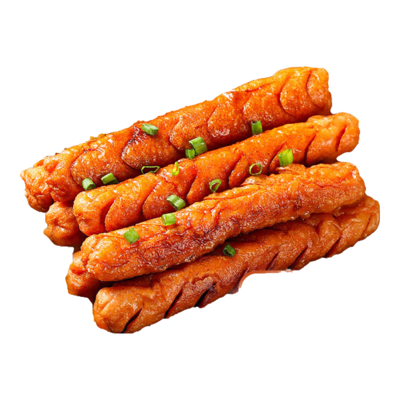 力诚鳕鱼肠休闲鱼肠零食健康即食儿童袋装鱼肉肠海味零食鳕鱼火腿肠 好福气火腿肠26克*50根 + 加钙蟹柳*3根