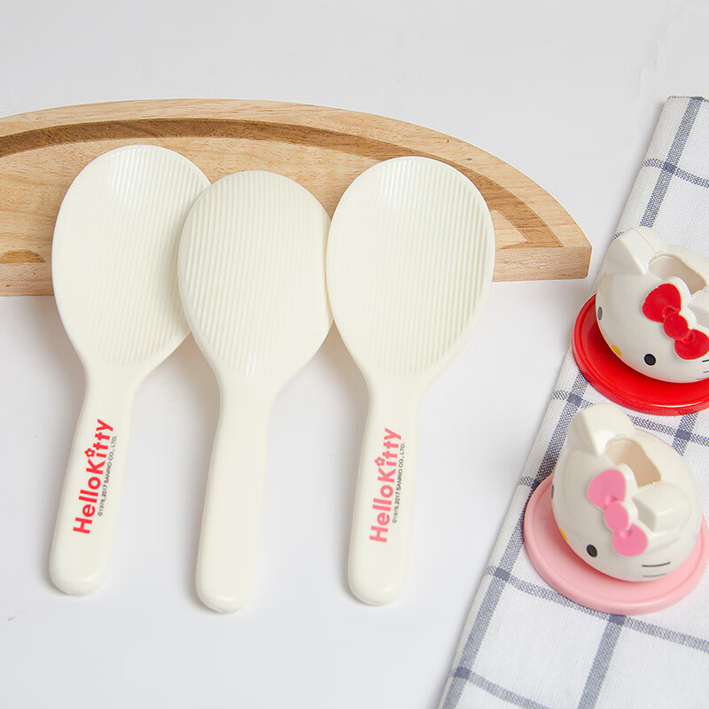 爱佳宇韩国电饭煲饭瓢不粘饭家用饭勺桌摆件啊啊啊是hellokitty的饭勺耶 猫猫粉色饭勺