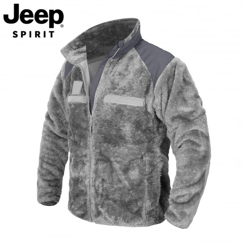 JEEP SPIRIT俄罗斯俄军迷军版L3毛猴抓绒衣户外轻量防寒保暖厚内胆VKBO 灰色 S 120-150斤