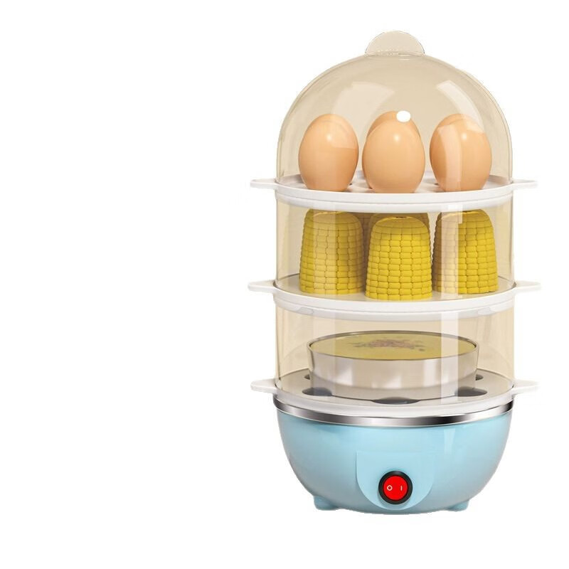 【精选直发】多功能煮蛋器迷你蒸蛋器自动断电家用煮蛋早餐机蒸鸡 单层蒸蛋器-白色 单层 220v