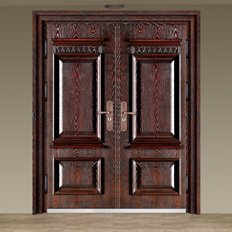 德骊嘉锌合金别墅大门对开门房门进户门农村仿铜门入户四开门甲 5203