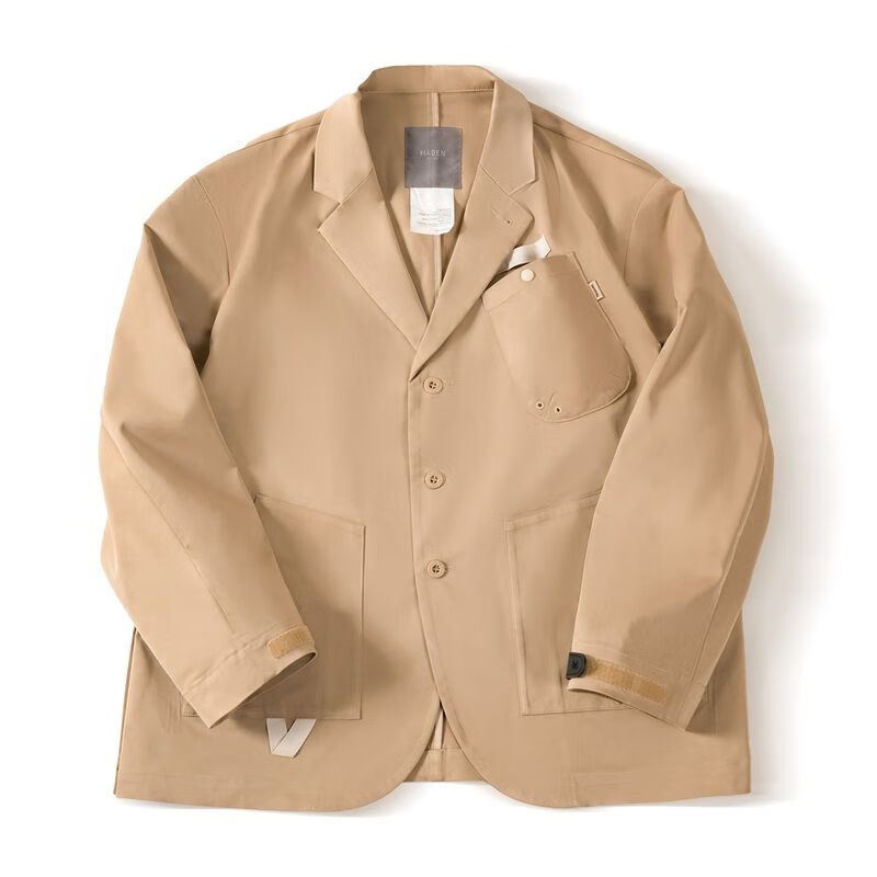 ujxw英伦雅痞男装轻熟风美式复古外套马凳工 休闲平驳领小西夹克多口