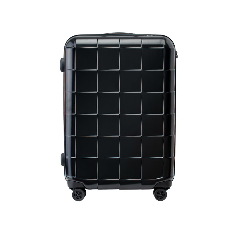 行舍（Sincer）拉杆箱 时尚格纹旅行箱可托运万向轮行李箱 黑色26英寸