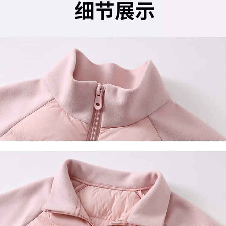 马克华菲(MARK FAIRWHALE)2025新款轻薄羽绒服冬季男女童拼接外套内外穿白鸭绒中大童上衣 M魔术贴K黑色 140
