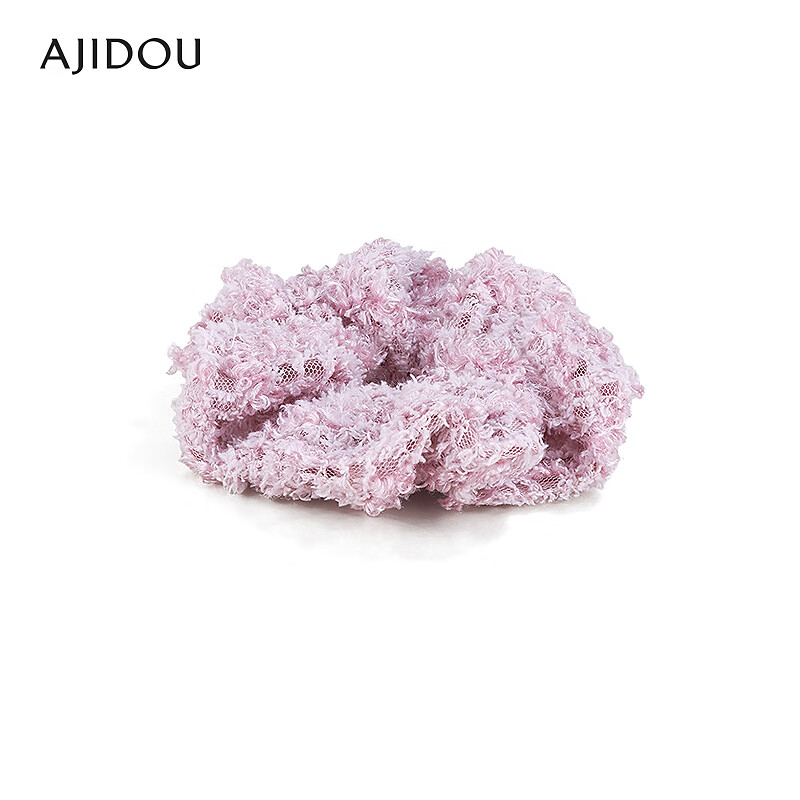 AJIDOU阿吉豆发饰女款时尚简约织物发圈三八节女神礼物 粉色 1个