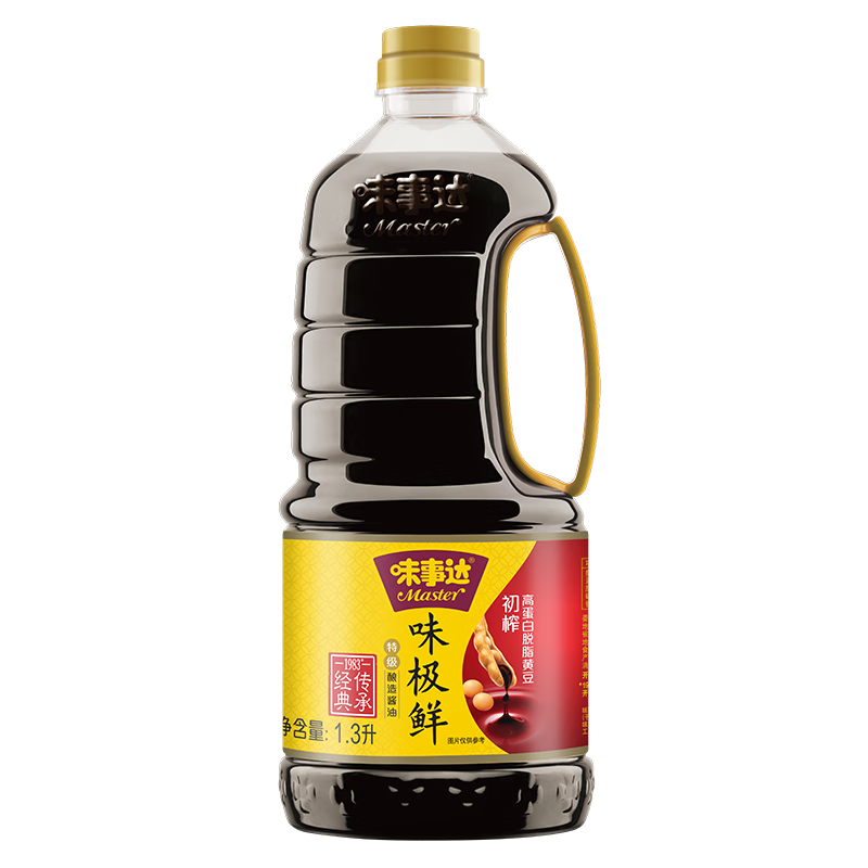 味事达 味极鲜系列 生抽酱油1.3L【特级酱油】点蘸凉拌酿造酱油