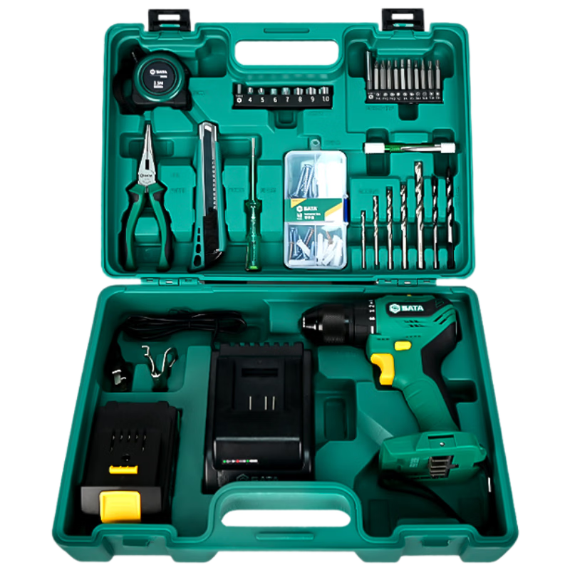 世达（SATA）86件套装无刷电钻手电钻工具箱家用物业维修18V锂电钻套装