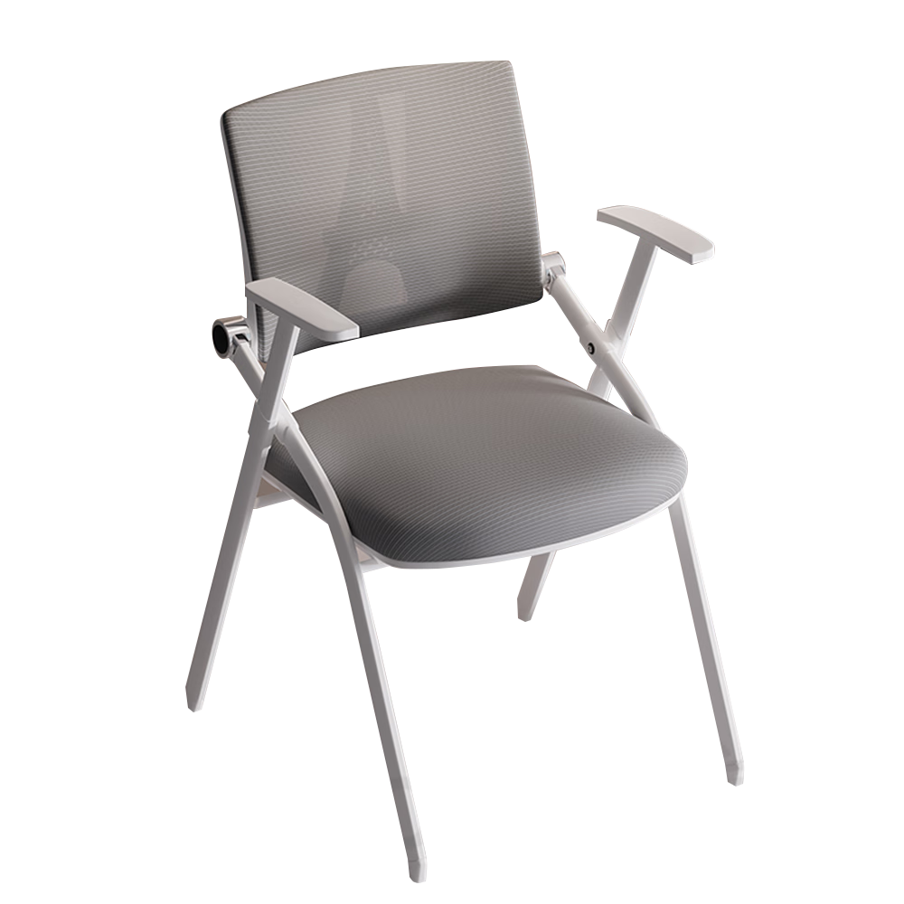 邁亞家具高端培訓(xùn)椅子帶桌板會議椅機(jī)構(gòu)培訓(xùn)班專用辦公椅桌椅一體可折疊椅 【高級灰】白框
