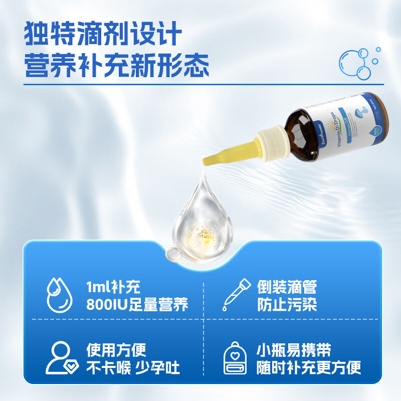 医维他维生素D3滴液西兰进口备孕期妊娠期哺乳期新婴儿活性营养液新升级