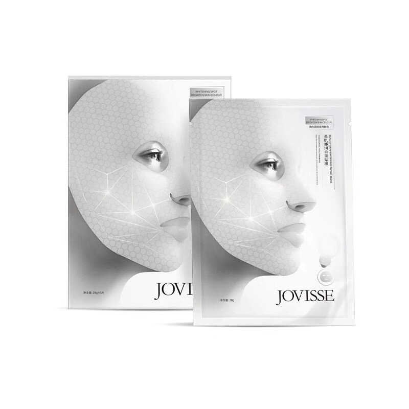 JOVISSE澎弹紧致面膜双抗精华保水贴片女熬夜温和细腻保湿抗氧舒缓紧致 复活草海葡萄沁润面膜-5片