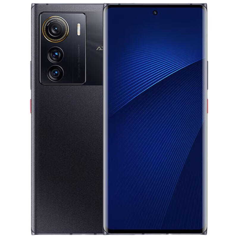 中兴Axon 50 通5G曲屏80W骁龙+8Gen1处理器144hz高刷拍照手机 曜金黑