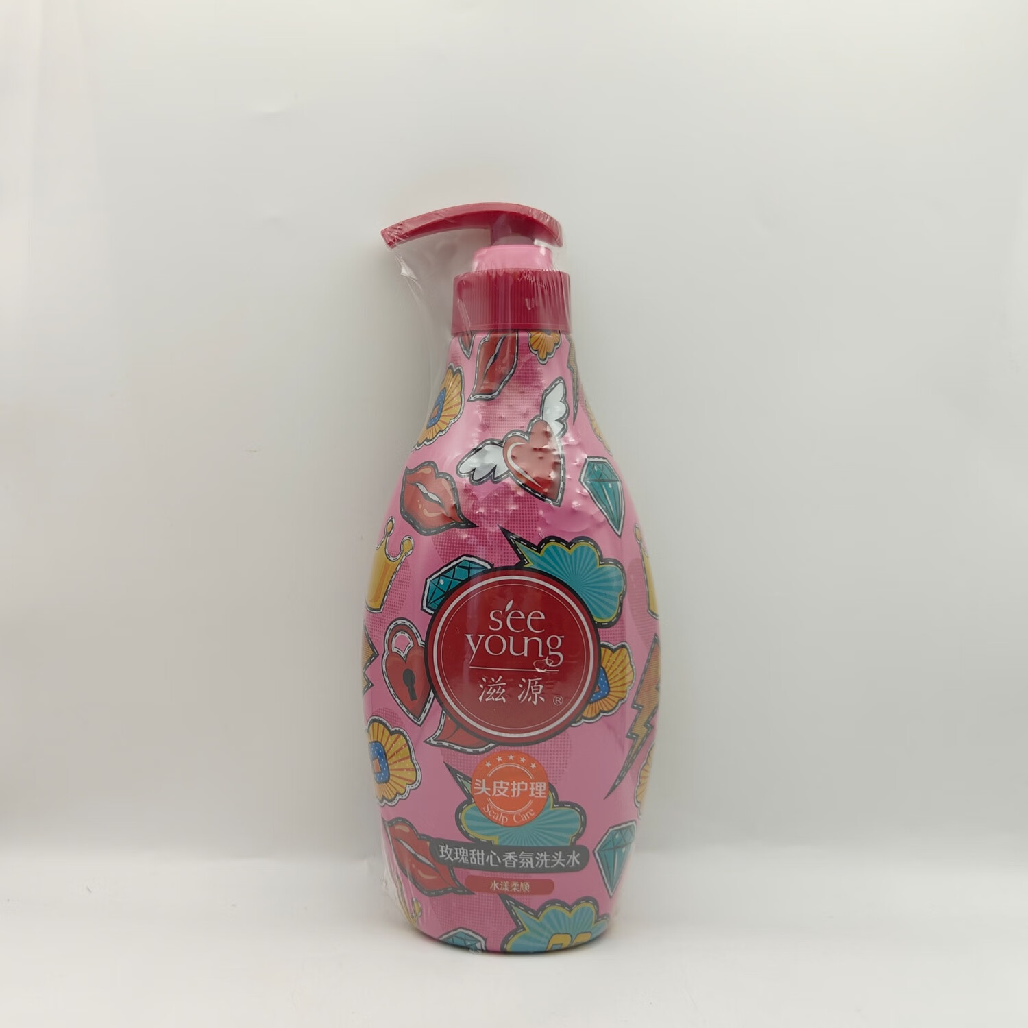 滋源洗发水茶树无患子控油清屑樱花修复香氛玫瑰柔顺修护无硅油精 535ml玫瑰甜心香氛水漾柔顺新包装