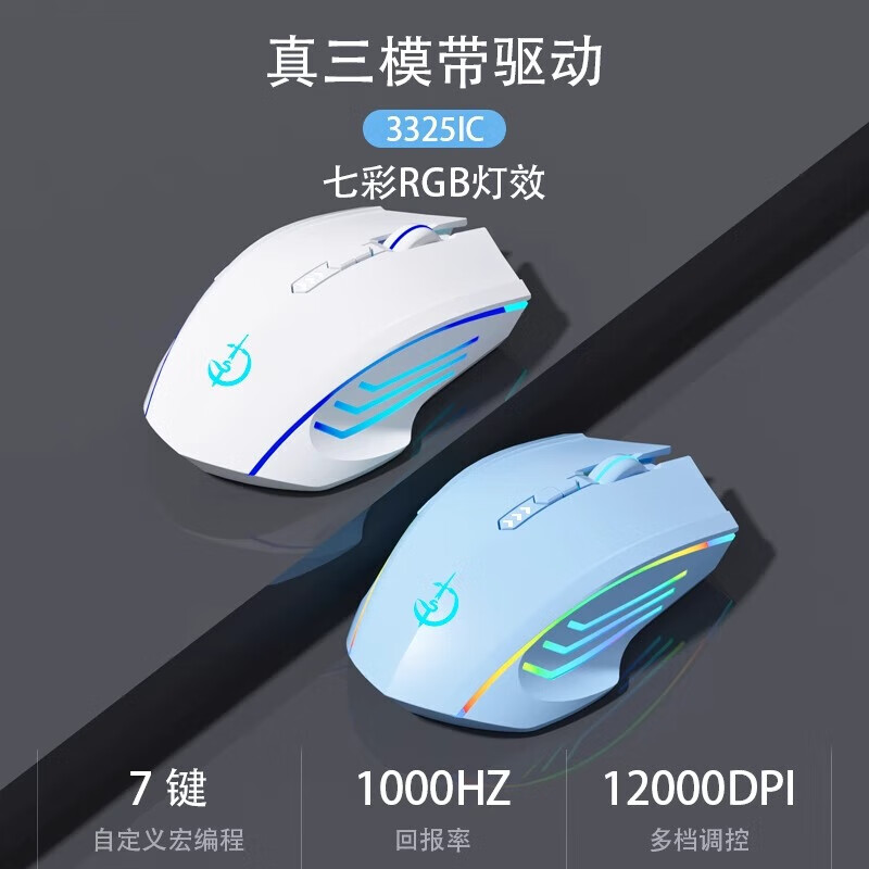 适用联想拯救者R/Y7000P无线鼠标r/y9000p/X游戏笔记本电脑鼠标 三模【电量显示】-宏编程-白色