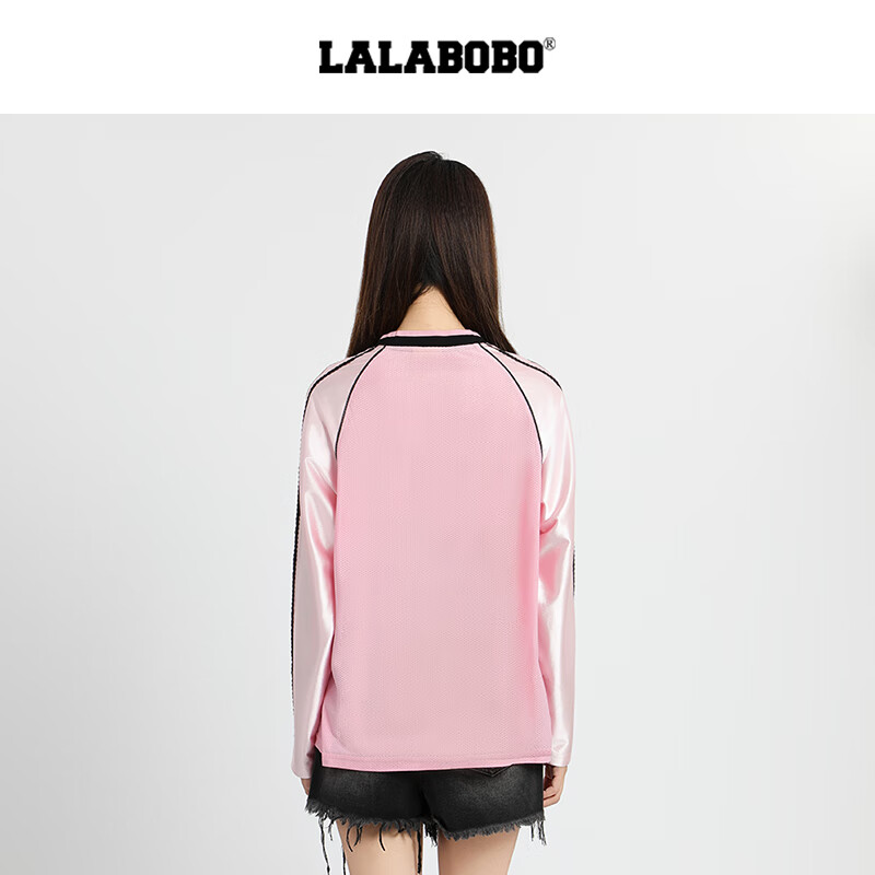 拉拉波波【快乐护卫队系列】LALABOBOT恤25年秋新款原创长袖印花上衣 M