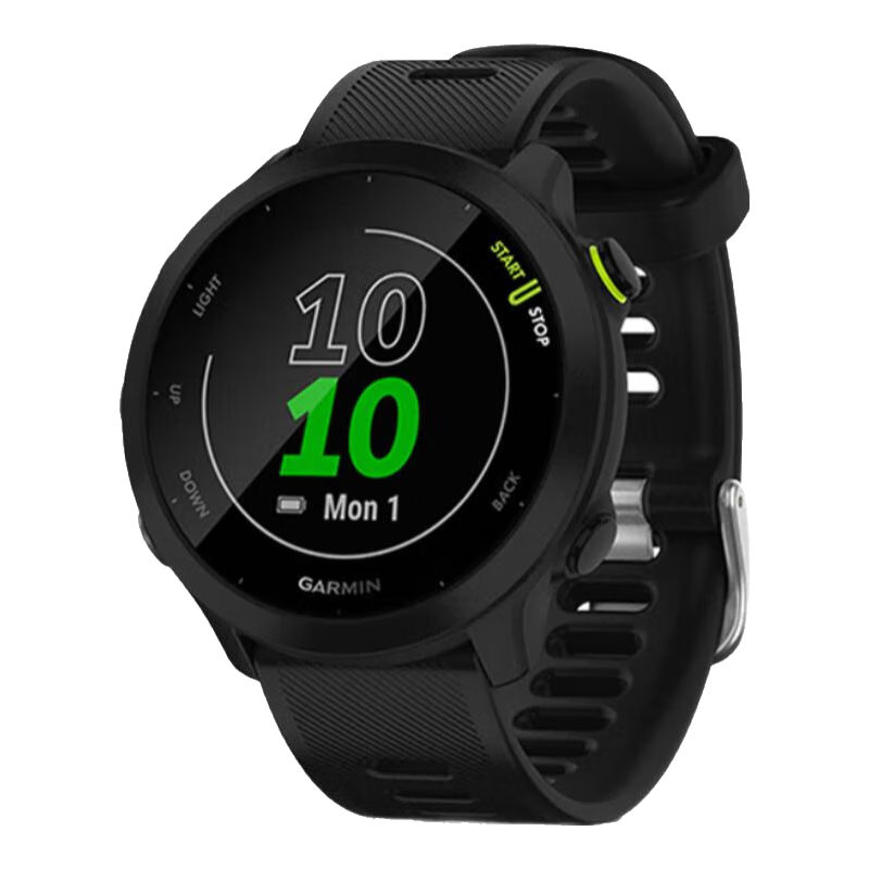 佳明（GARMIN）运动手表 先驱系列 Forerunner 55 跑步游泳马拉松铁三智能手表 Black 黑色