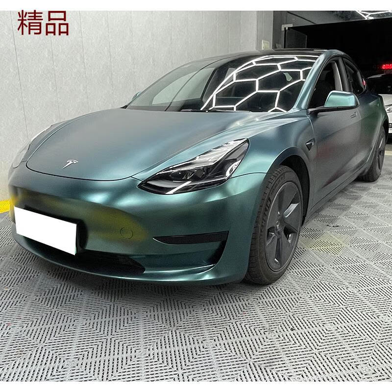 宰搂modely上海实体店特斯拉改色model3yx改色膜车膜贴膜哑 电光墨绿