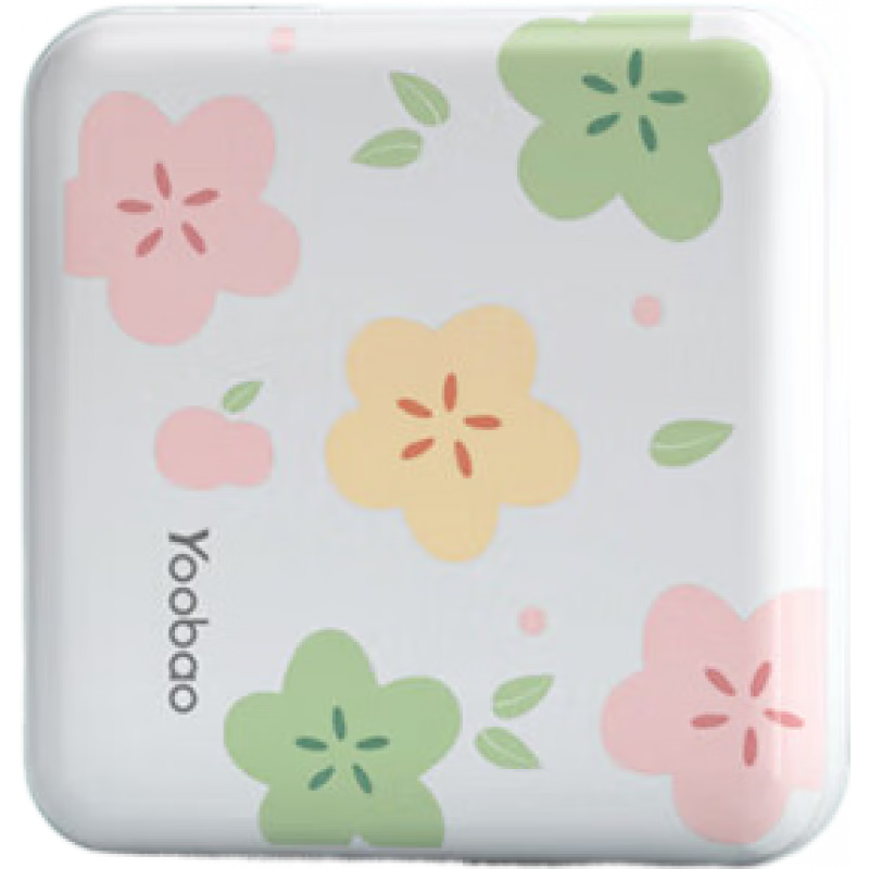 羽博（Yoobao）充電寶yoobao充電寶小巧便攜大容量通用小型快充迷你10000毫安女生輕薄卡通移動(dòng)電源 泫雅小花【10.5W】【蘋(píng)果_Type-c雙輸入】 10000mAh