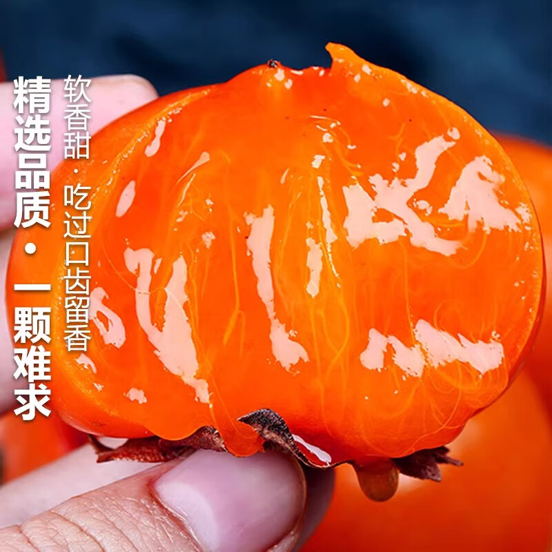 鲜级佳 陕西火晶柿子新鲜催熟水果应当季水晶软甜小柿子蜜柿催熟食用 24枚单果60g+丨新鲜发货