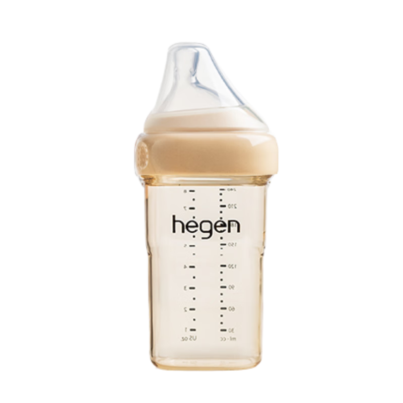 HEGEN海格恩奶瓶新生兒3-6個月240mlPPSU防脹氣防嗆原裝進口大麥金