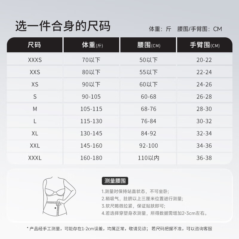 倩美腰腹环吸吸脂术后塑身衣手臂抽脂术后一期富贵包束腰强力重压塑形 34142黑色【腹背+富贵包+手臂】 S