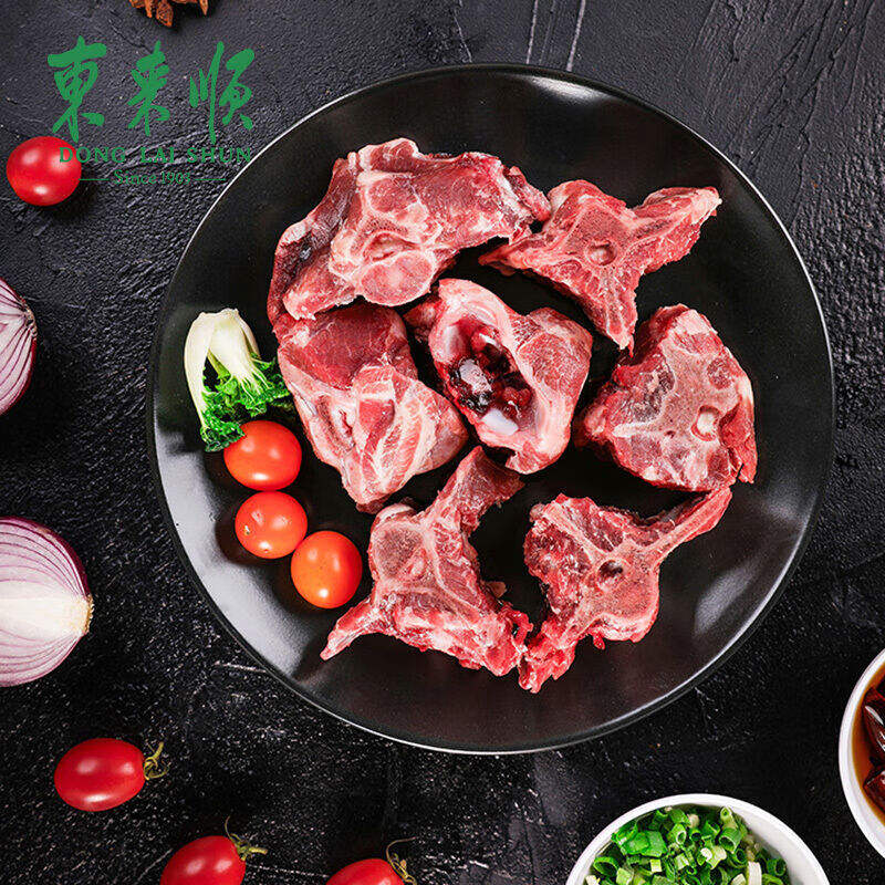 東來順【直播】內(nèi)蒙帶肉羔羊蝎子脊骨750g袋原切火鍋羊脖骨 羊蝎子切塊750g*3袋 2250g