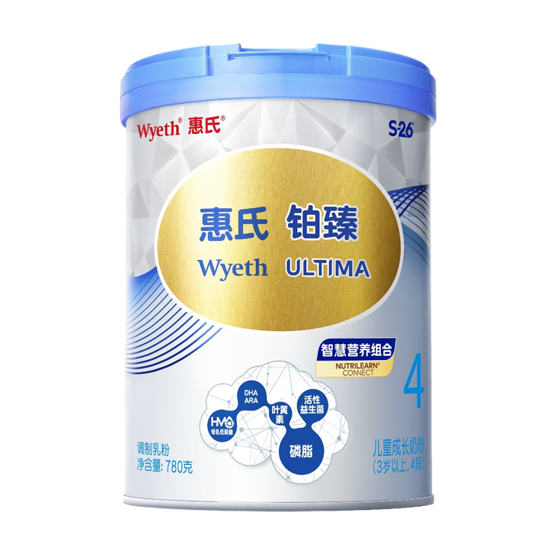 ���� Wyeth ������������ѧϰ����DHA��ͯ�ɳ��̷�4�� 3������ 780g