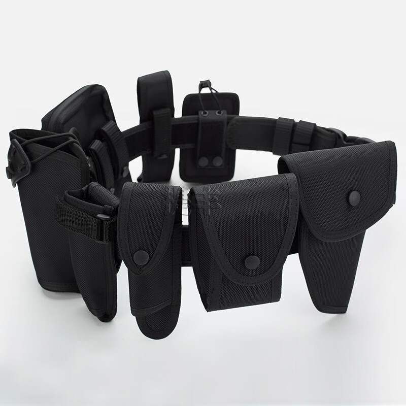 提丰 多功能保安集训八件套 腰带黑色户外尼龙编织 战术执勤腰带 集训