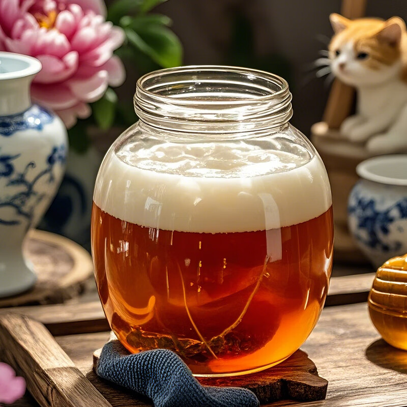 山东支氏红茶菌康普茶胃宝菌海宝菌醋蛾子 五年老菌共6斤(老菌4斤+菌液2斤)