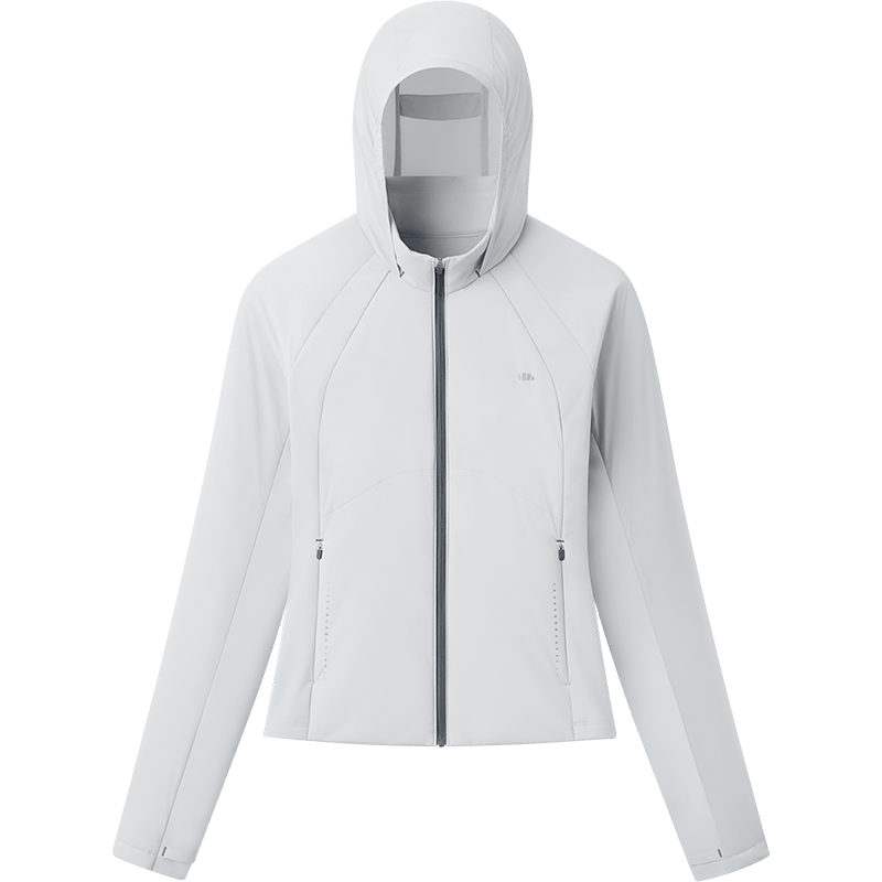 蕉下（beneunder）外套女户外气绒秋冬可收帽运动弹力棉服CL236藤雾灰M