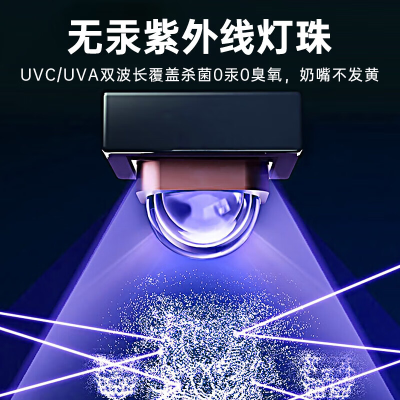 阳小蜜婴儿奶瓶消毒柜烘干紫外线一体机小型新生儿宝宝专用 豪华款医用316奶瓶架 20L 紫外线消毒