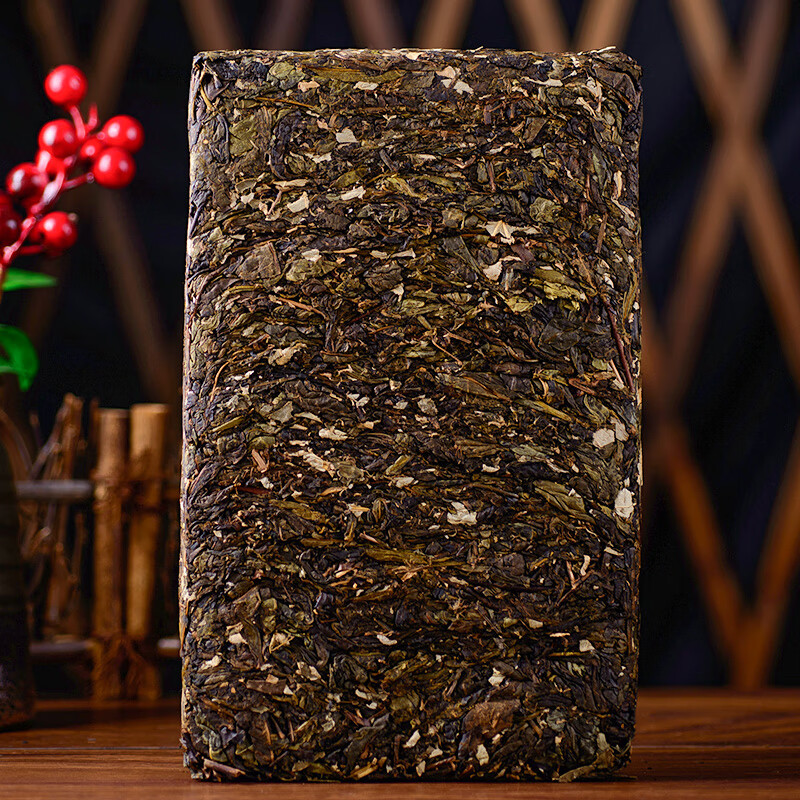 湘豐安化黑茶正宗黑茶湖南安化荷香金花茯磚茶手筑安華茯茶葉正品