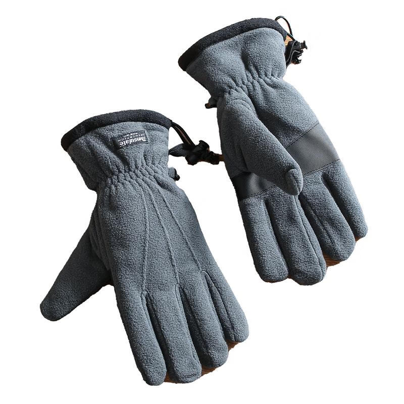 原单 3M高效暖绒抗寒零下20度 比羽绒更保暖户外防风男女手套 黑色 均码