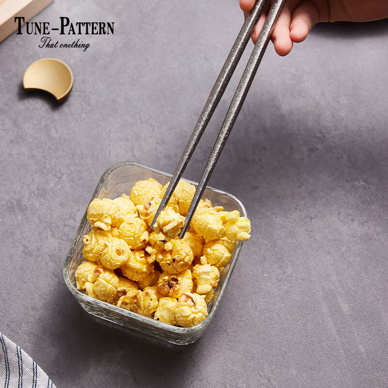 TUNE-PATTERN汀派纯钛筷子防霉抑菌高档冰花筷子套装 中式送礼礼盒 五双礼盒装 5双