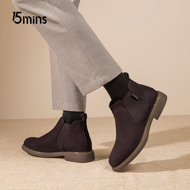 15分钟秋冬新款男士切尔西靴英伦通勤短靴时尚休闲男鞋百搭男靴 E2446