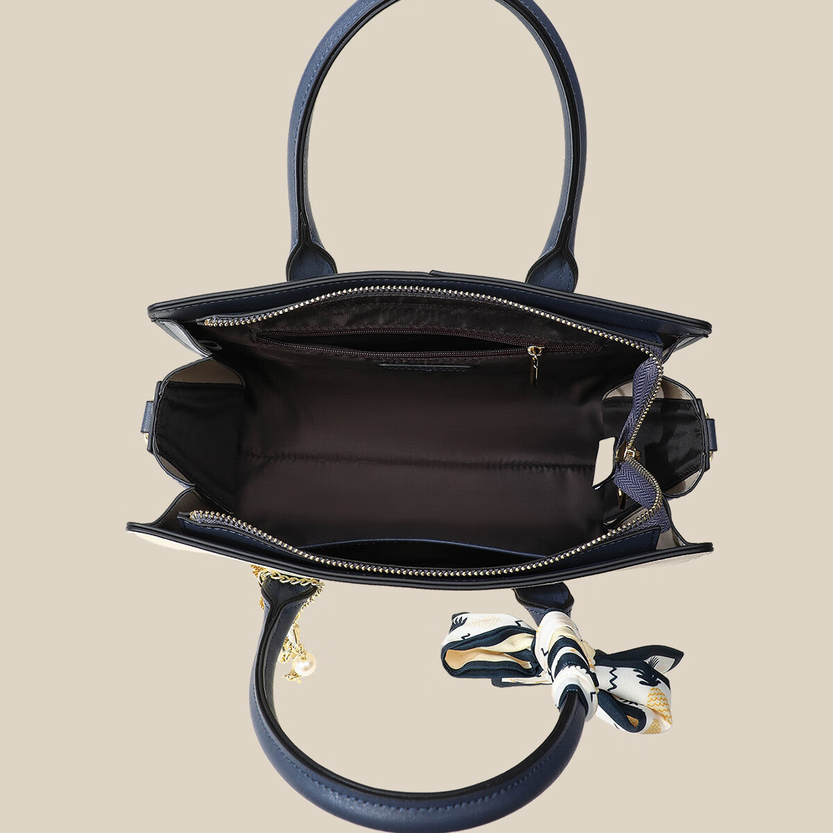 纪诗哲(GIEVSZHE)轻奢侈包包女包2025年新款女士手提包送老婆女友生日礼物 米白色 品牌礼盒