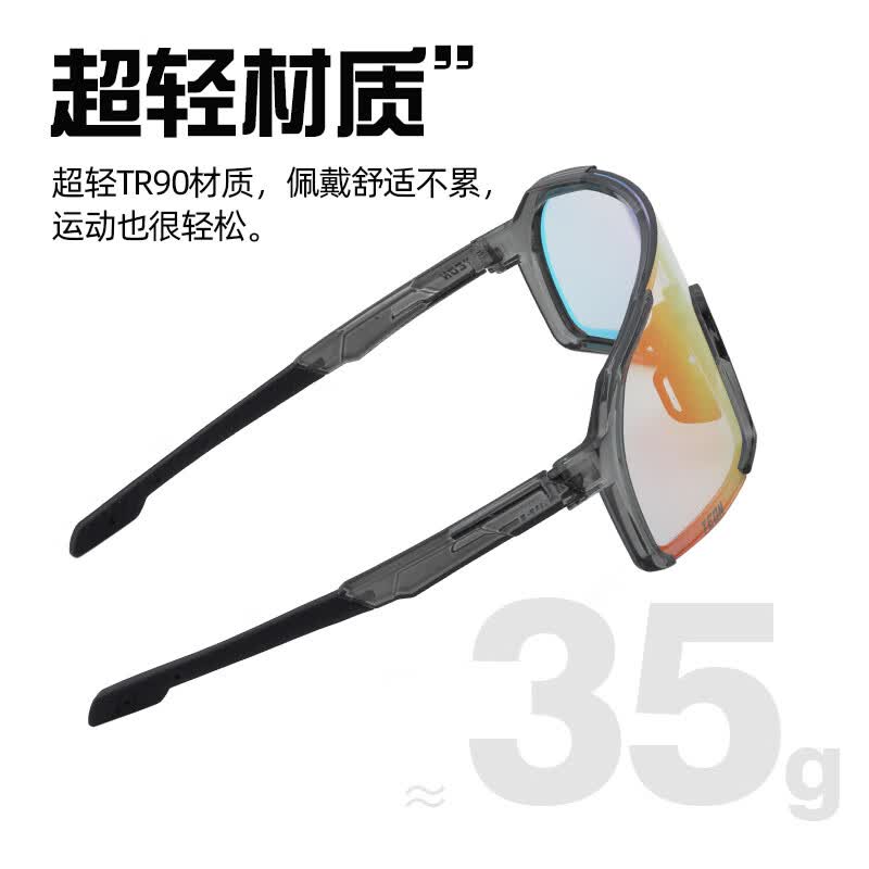 YEON骑行眼镜日夜两用全天候感光变色防紫外线护目太阳镜可选偏光 黑色镜框+偏光灰镜片(赠夜视片) YEON骑行眼镜日夜两用全天候感光变色防紫外线护目太阳镜可选偏光 黑色镜框+偏光灰镜片(赠夜视片)