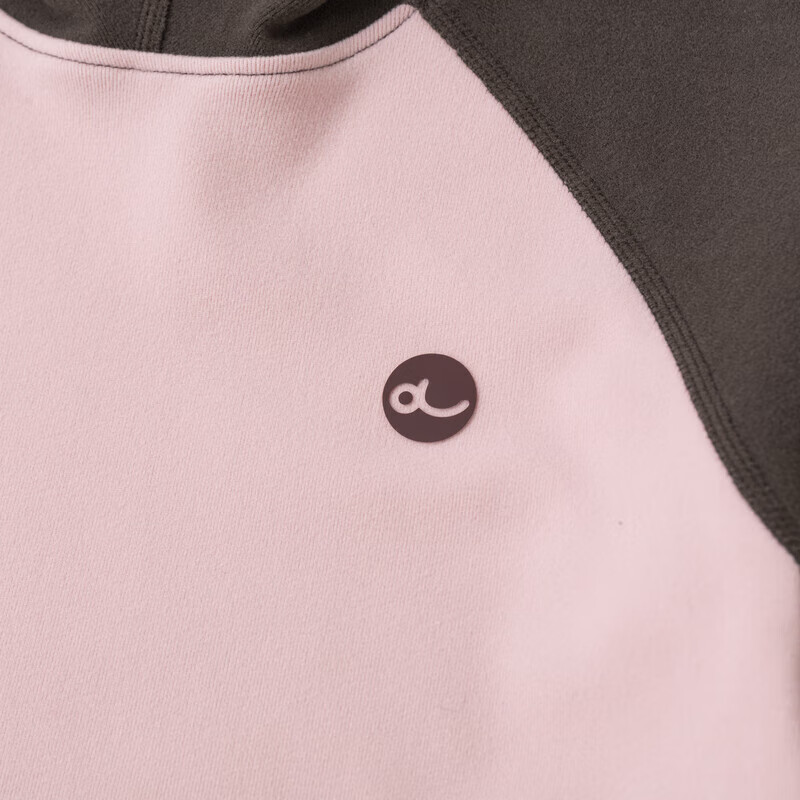 嘟嘟家宝宝长袖T恤连帽洋气春秋儿童上衣撞色休闲秋装女童运动时髦百搭 粉色 110