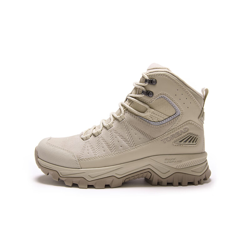 探路者（TOREAD）登山鞋2025新品秋冬户外徒步防泼水耐磨防滑中帮徒步鞋男女 浅卡其-女 38