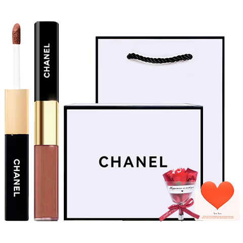 香奈兒（Chanel）口紅唇膏絲絨雙頭唇釉持色coco可可小姐禮盒裝 七夕情人節(jié)禮物 雙效持色唇釉 188#奶茶裸棕