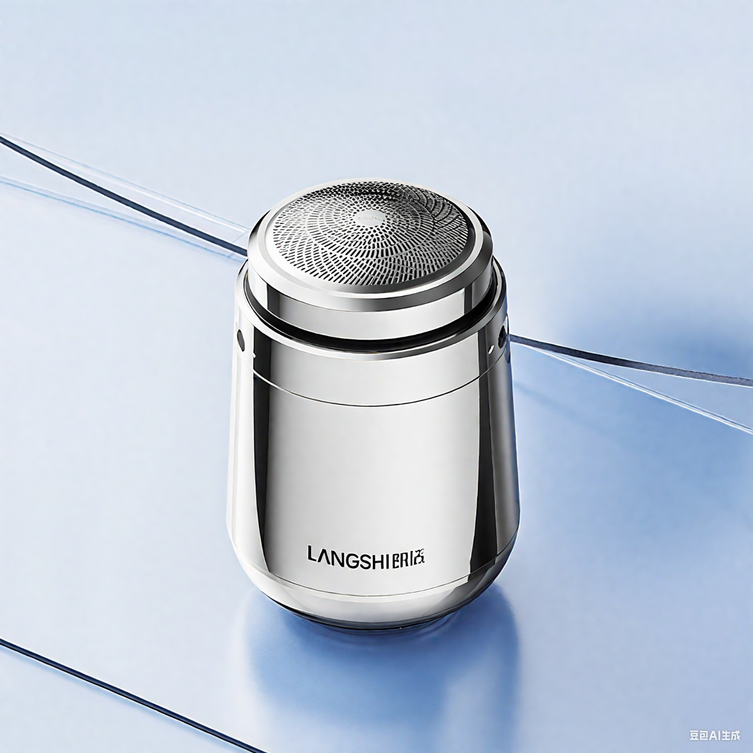 朗适【生日礼物】电动剃须刀自清洗小钢炮刮胡刀RS100 全身水洗便携式胡须刀送男友老公父亲礼品 RS100银色便携装 自清洁技术