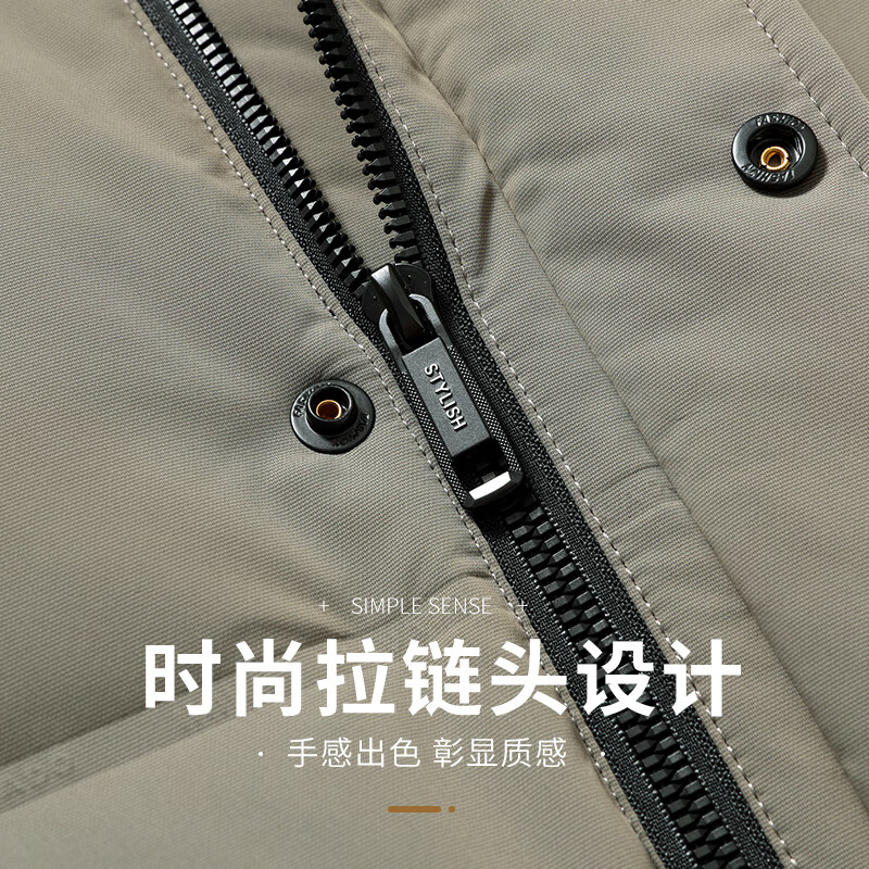 康博秋冬保暖羽绒服男士短款时尚休闲百搭防寒外套 XL (180) 黑色