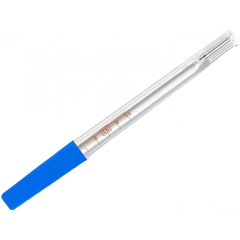 【藥房直售】體溫計玻璃溫度計腋下口腔兒童發(fā)燒測溫大刻度探熱針AB 一支裝