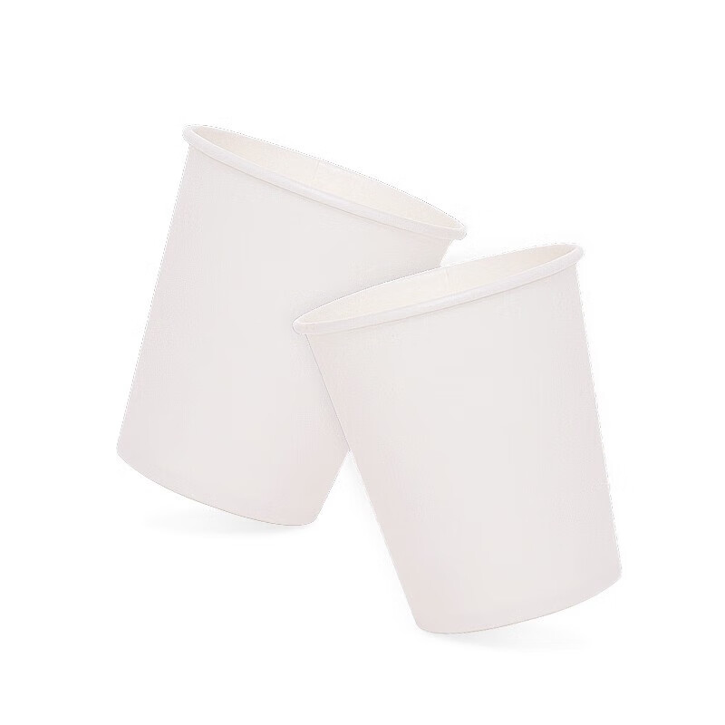 纸杯一次性纸杯白色无图案 200ml加厚环保杯子 100个一次性纸杯