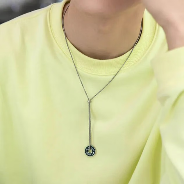 阿玛尼（ARMANI）男士项链易烊千玺同款小蛮腰串珠锁骨链情侣项链七夕礼物送男友 EGS2383020易烊千玺同款