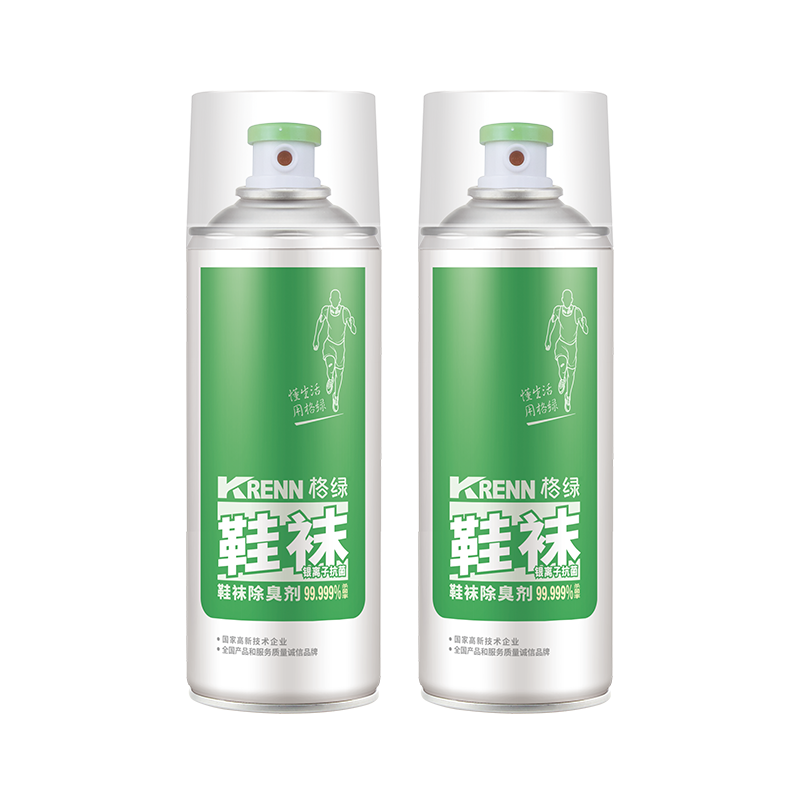 格绿鞋袜除臭喷雾280ml 鞋袜去脚汗臭篮球鞋除臭喷雾杀菌便携 鞋袜除臭喷雾280ml*2瓶 280ml 正装